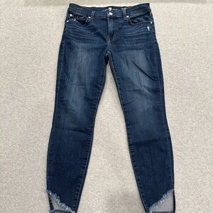 7 For All Mankind Dark Wash Ankle Jeans